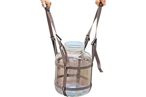 STORBUFFS 5 Gallon Glass Fermenting Carboy Easy-Carry Straps, Glass Bottle Protector, Adjustable and Strong for Easy, Safe, Secure Lifting, Moving, Carrying jug Bottle, Fit 3 to 6 Gallon,Cotton, No Carboy