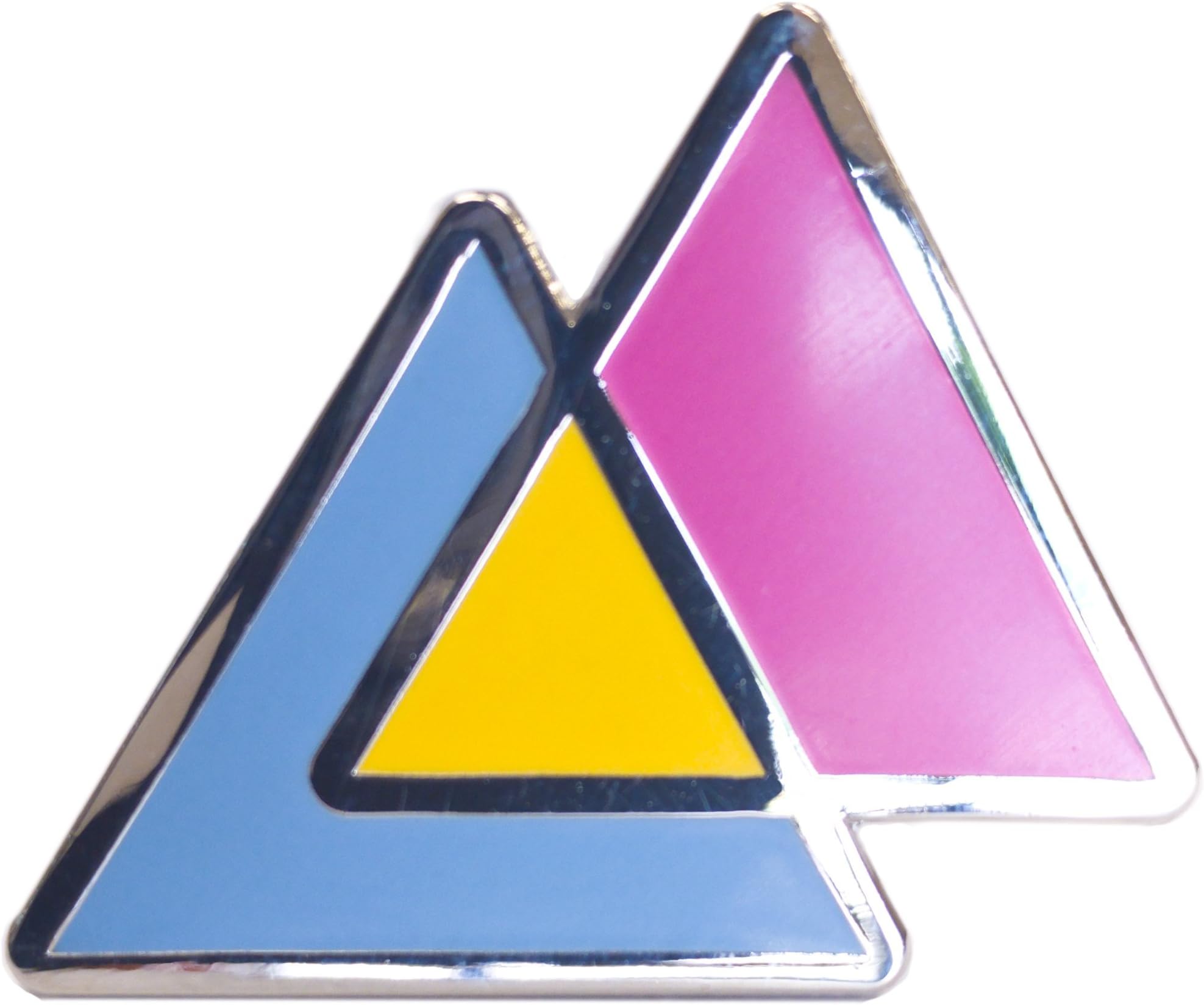 Applicable PunPansexual Flag Pan Triangles Pink Yellow and Blue Enamel Pin