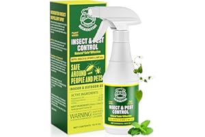 KICKOUTOR Household Peppermint Oil Spray for Bugs 16 OZ Natural Pest Control Spray for Home Kitchen Pet Safe Insect Killer Indoor Outdoor Use to Repel & Kill Ant Roach Spider Wasp Flea Fly and More