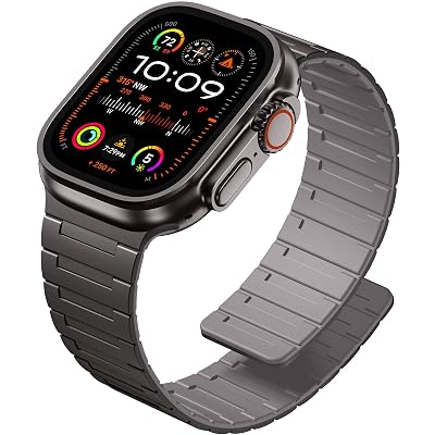 SNBLK Magnetic Watchband Compatible with Apple Watch for Men 44mm 45mm 46mm 49mm 42mm 41mm 40mm 38mm Women, Silicone Sport Strong Magnet Strap for iWatch Series 11 Ultra 3 Ultra 2 Se 10 9 8 7 6 5 4 1