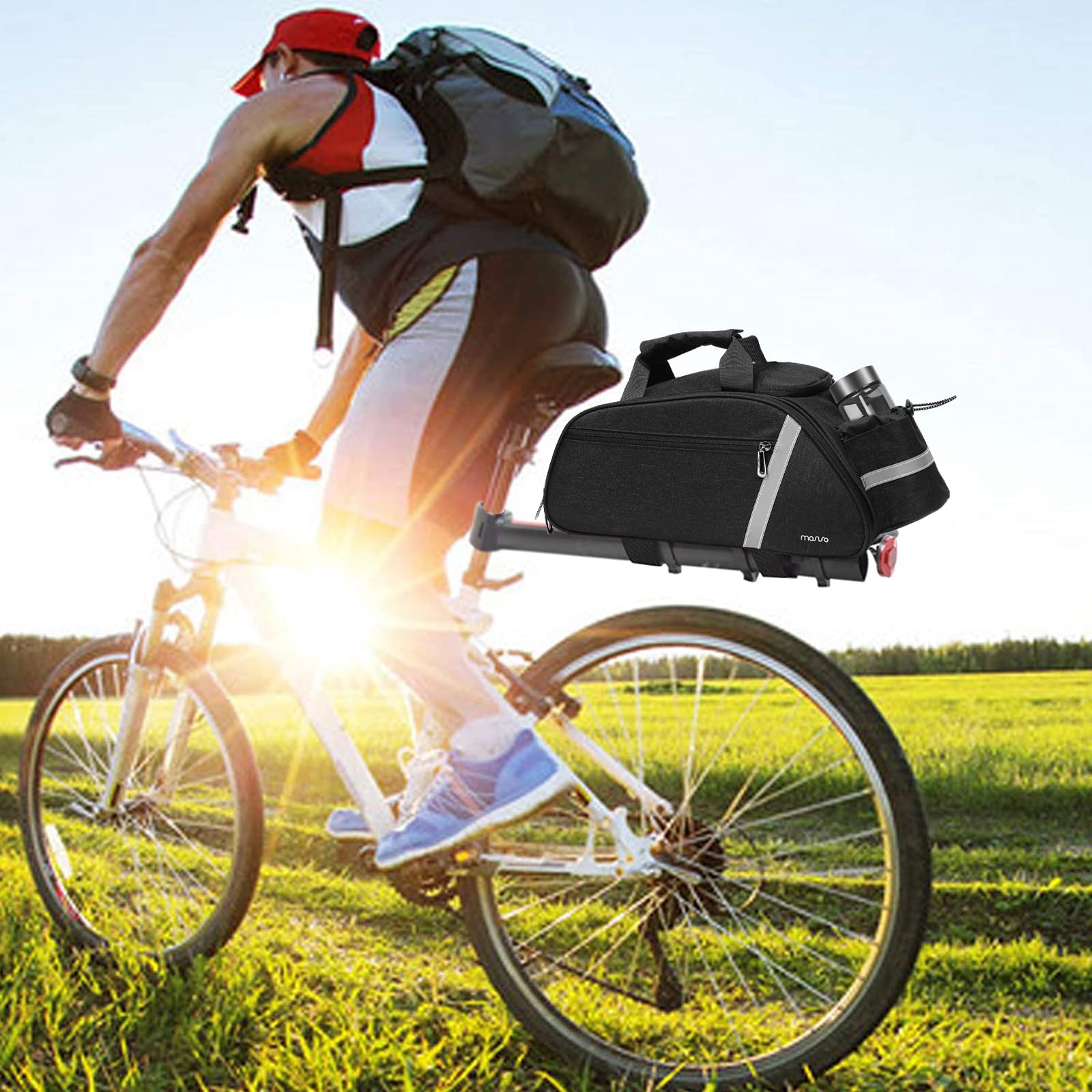 SAVA Bicycle Trunk Pannier Bag 35L Waterproof Bicycle Cycling Bag mtb Bike Panniers Rear Mountain bike double side panniers bag