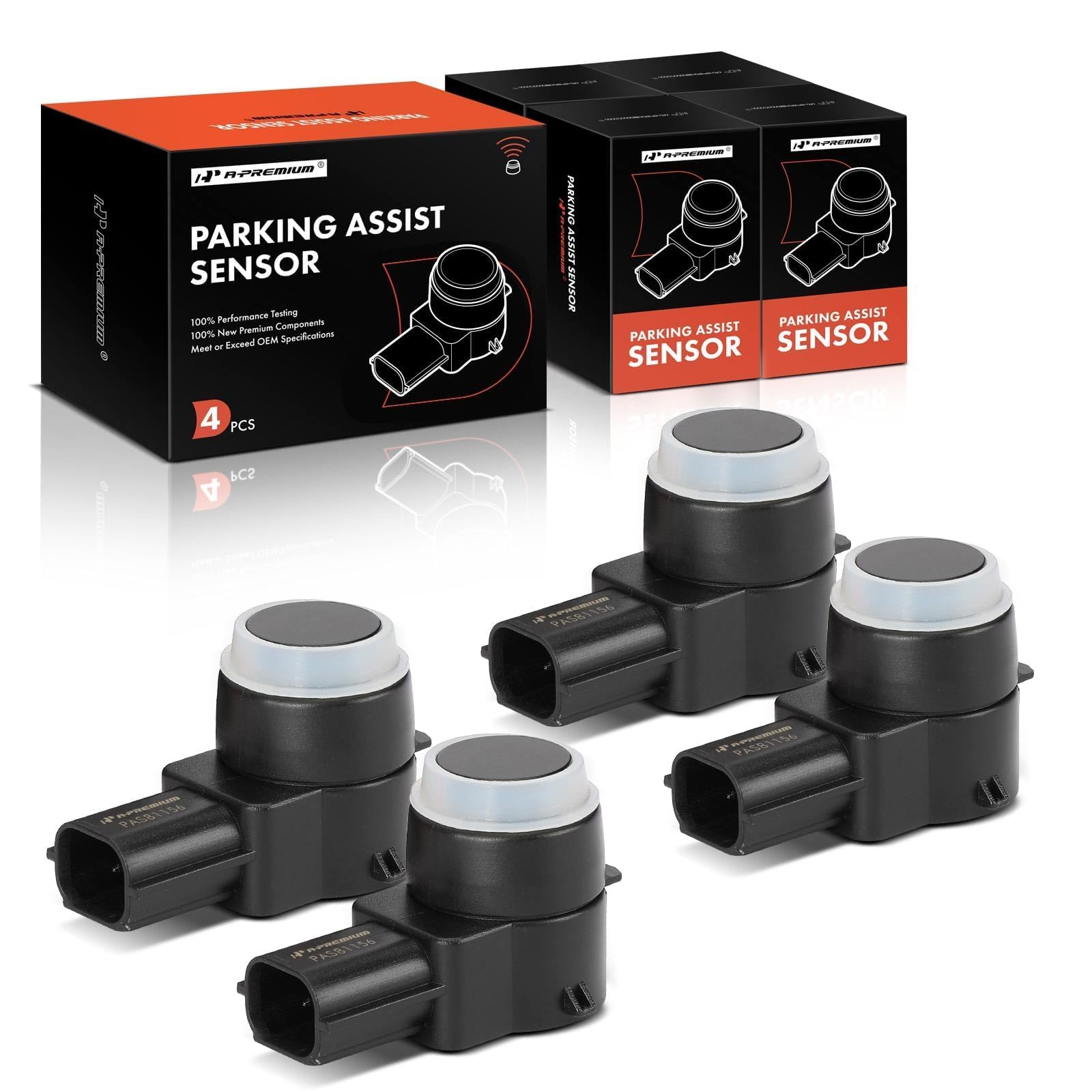 Photo 1 of A-Premium 4-PC Reverse Backup Parking Assist Sensor Compatible with Chevrolet & Cadillac & Buick Models - Equinox 2010-2012, SRX 2010-2016, Verano 2012-2017, Volt 2011-2015, ELR 2014-2015, XLR 2009