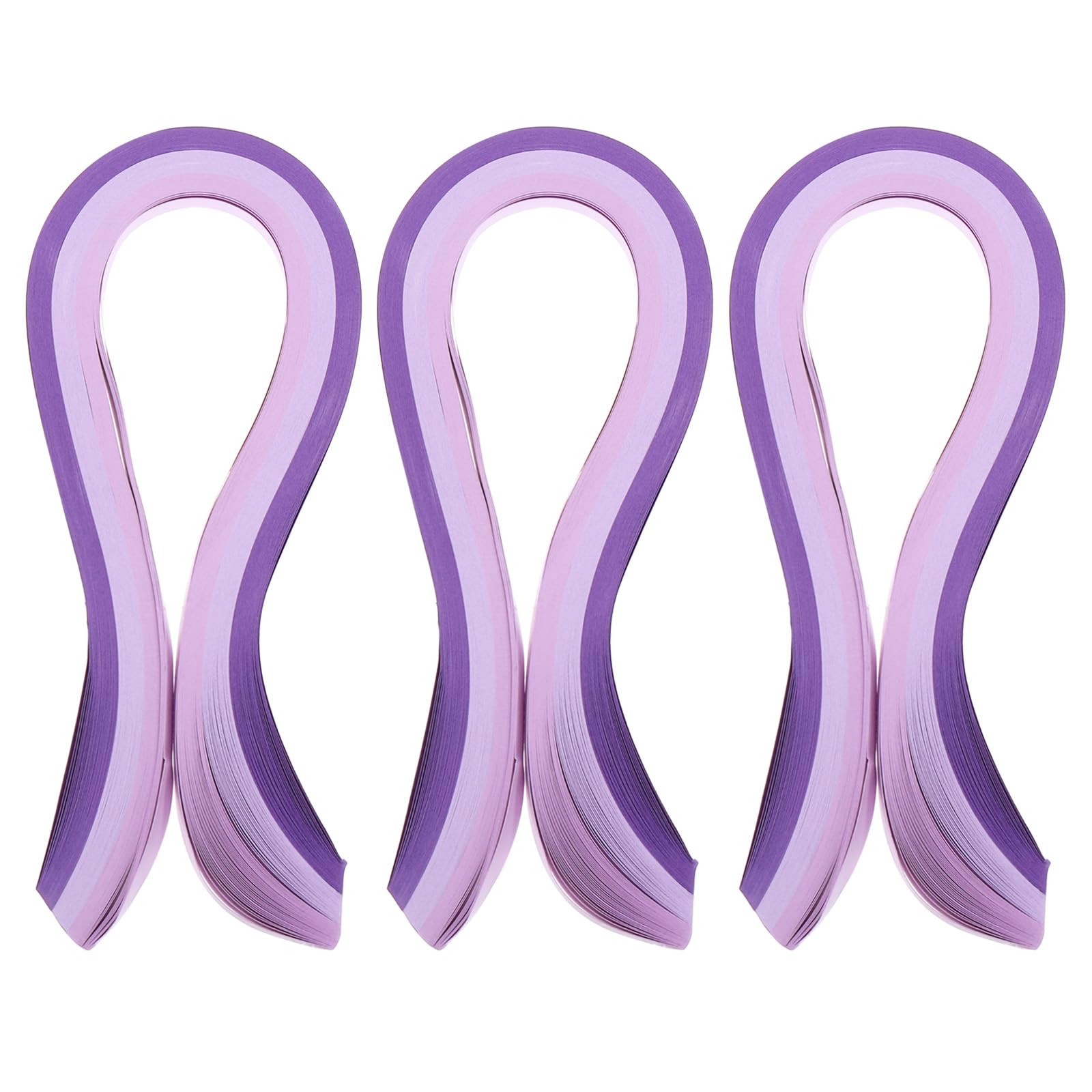 PATIKIL 390 x 7mm Rainbow Quilling Strips Paper,300 Pcs Origami Paper Quilling Strip for Art DIY Hand Craft Christmas, Gradient Purple