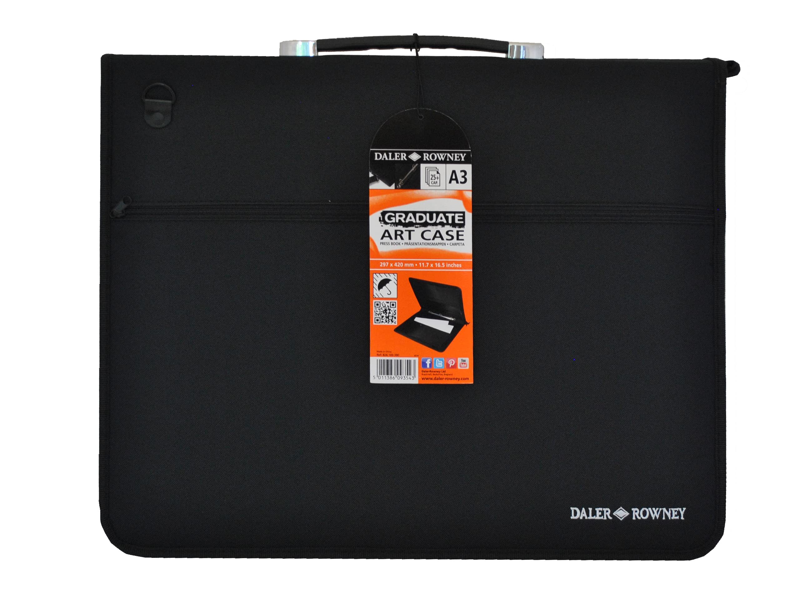 Daler-Rowney Graduate A3 Art Case, Artist Luggage, Space for 20 Sleeves, Weatherproof, For Students