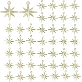 GUZUHUKU 100Pcs North Star Charms, Mini Jewelry Making Charms, North Star Charms Necklace for Making Gorgeous and Personalized Artwork(Gold)