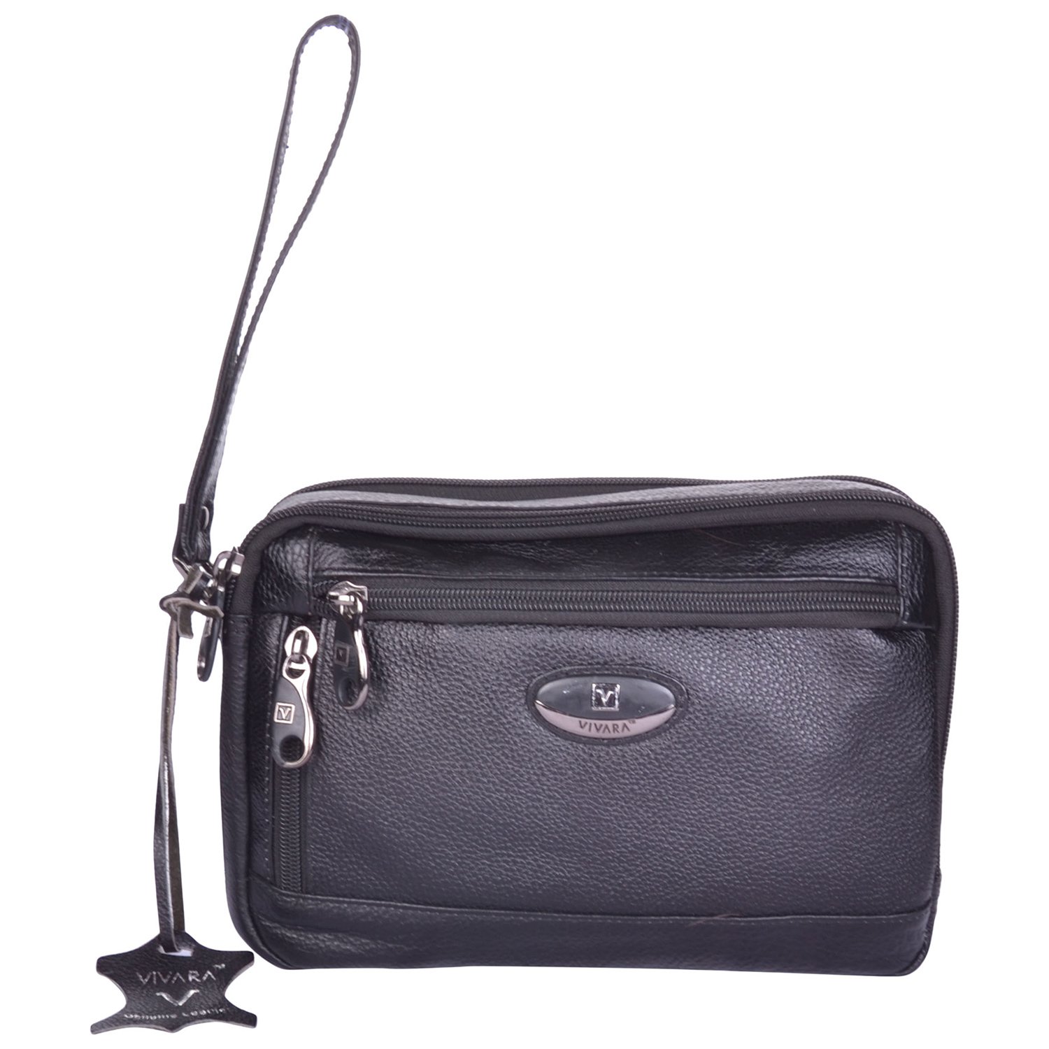 mens leather hand pouch