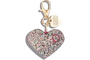 BLINGSTING Personal Safety Alarm for Women - Confetti Glitter Heart Self-Defense Keychain w/ LED Light - Purse Charm - 125 Decibel Emergency Security Alarm (1 Count)