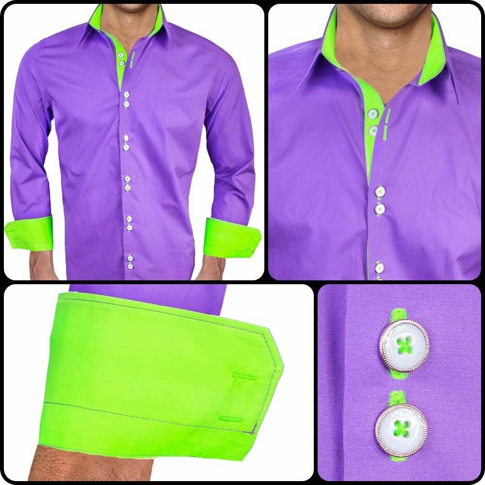 lime green and purple outfits