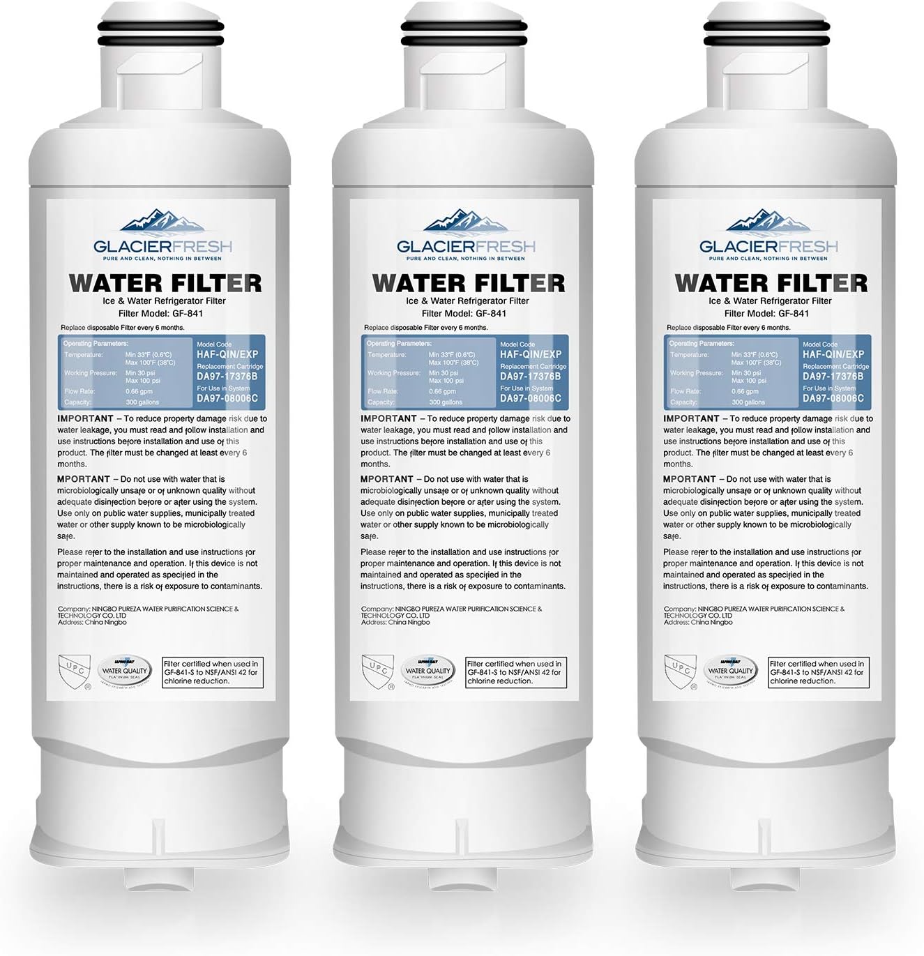 GLACIER FRESH DA9717376B Water Filter for Samsung