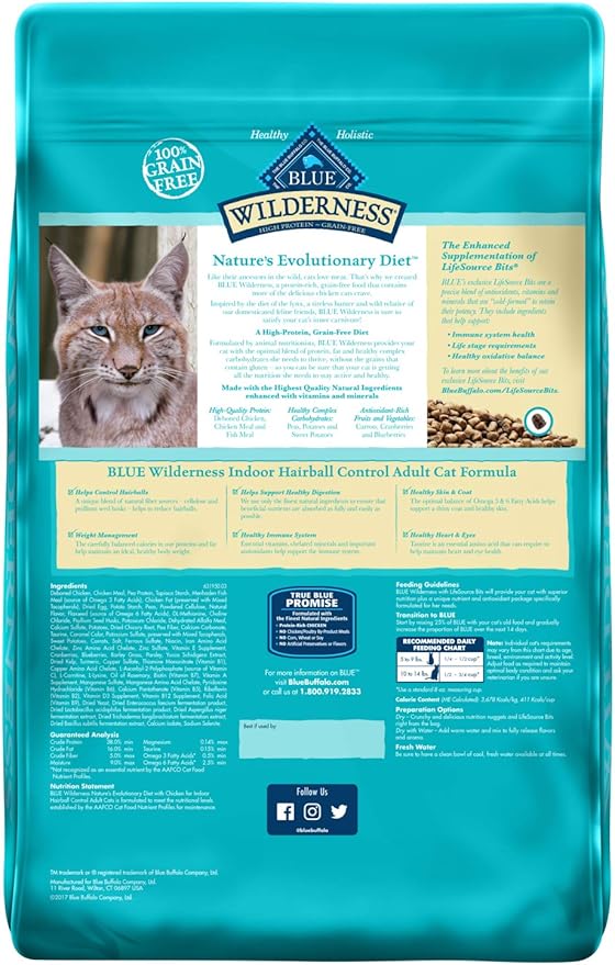 blue wilderness indoor hairball control