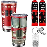 Huwena 3 Pcs Christmas Firefighter Gifts for Men 20 oz Firefighter Tumbler Socks Keychain Insulated Coffee Tumbler Cup Funny Fireman Gifts for Christmas Birthday Hoilday Festival Party Favors
