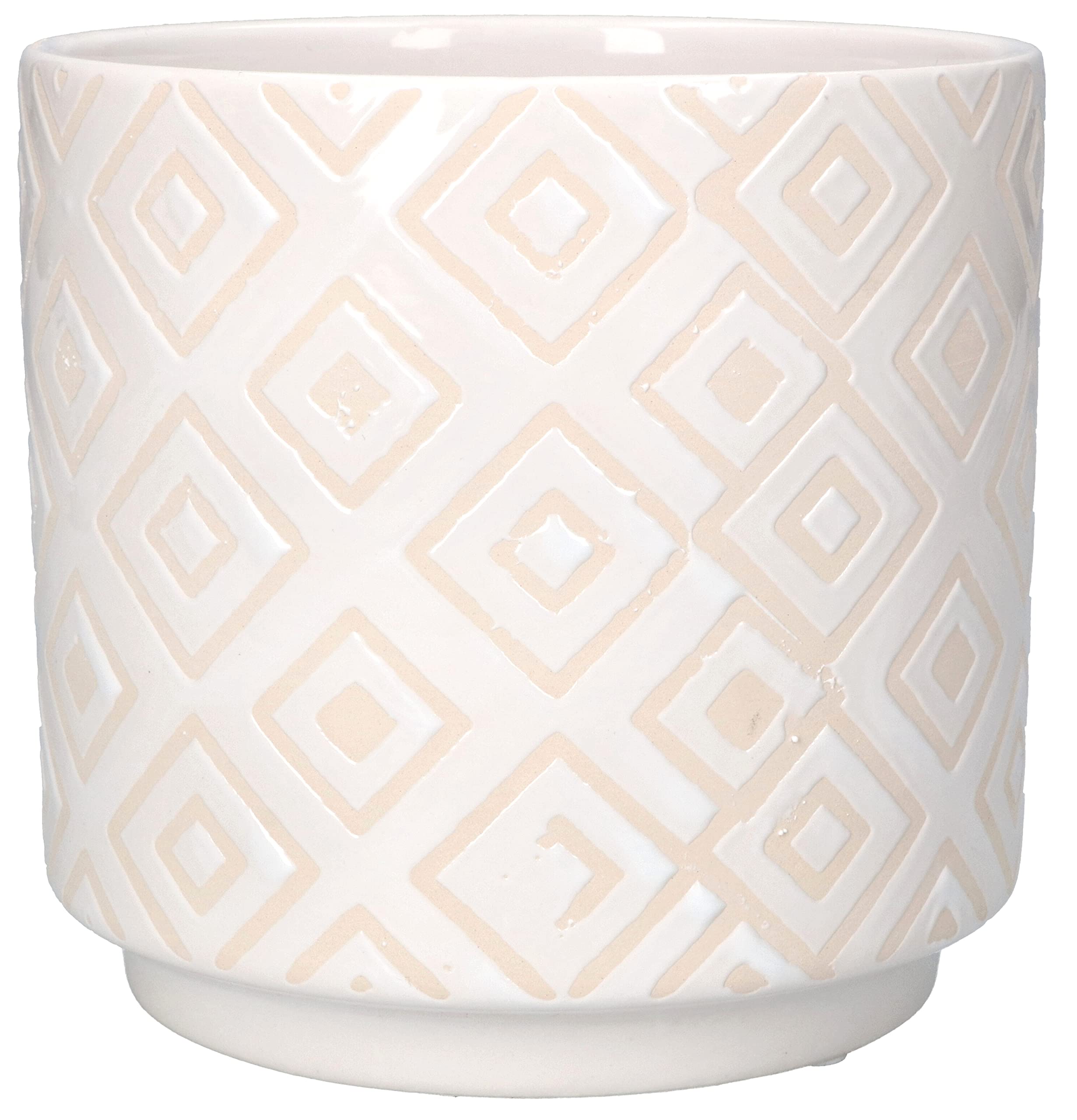 KOTARBAU® Ceramic Flower Pot Planter Diameter 12 cm for Flowers Plants Diamonds