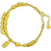 CHOW SANG SANG 999.9 24K Pure Gold Cultural Blessings Inspired by Five Emperor Coins Bracelet for Women 18cm 95773B Price-by-Weight 14.22g Gold