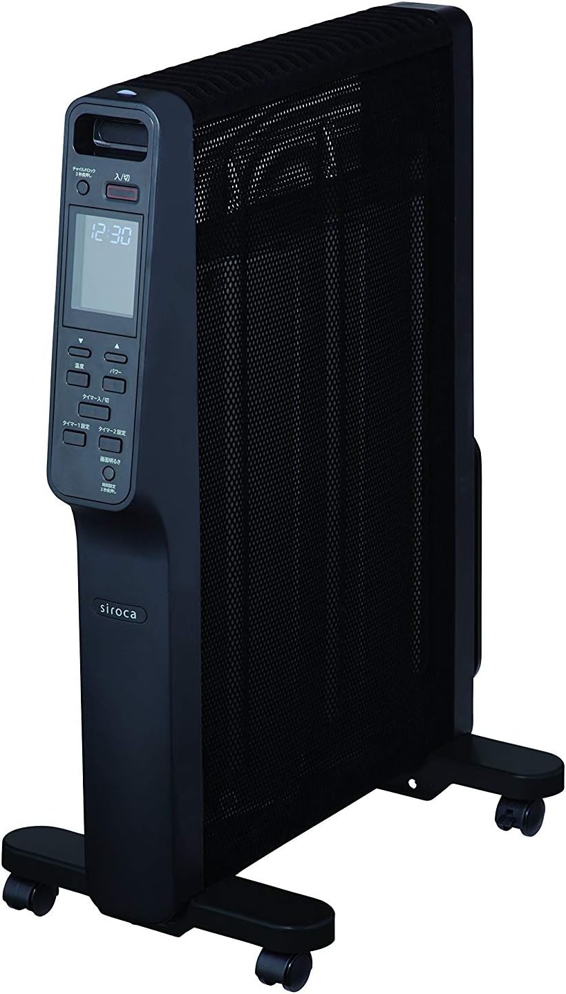 Amazon Siroca 速暖マイカヒーター Sh M111 ブラック 360度熱放射 遠赤外線 タイマー チャイルドロック Siroca シロカ パネルヒーター