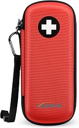 MEDMAX Epipen Case Hard Shell EVA Travel Organizer Red Holds 2 EpiPens view 8