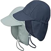 ECOSUMA 2 Pack Baby Sun Hats UPF 50+ Toddler Beach Hat for Girls Boys 0-4 Years