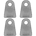 Weld on Tabs, Steel shock mount Weld Tab, Universal Weld on Tabs Flat Bottom Mount with a 1/2" Hole.2-1/2" Height, 1-3/4" Wide, 1/4" Thick Pack Of 4 Tabs Steel Mounting Bracket OywhC-3