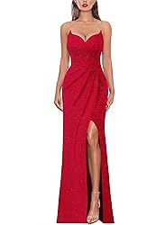 VFSHOW Womens 2024 Sexy Formal Prom Ruched Hight