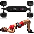 FITBELT Exercise Hip Thrust Belt - Glute Trainer for Home Workouts with Extra Padding - Fully Adjustable Hip Thrust Belt for Dumbbells - Booty Builder, Glute Workout Equipment