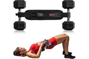 FITBELT Exercise Hip Thrust Belt - Glute Trainer for Home Workouts with Extra Padding - Fully Adjustable Hip Thrust Belt for 