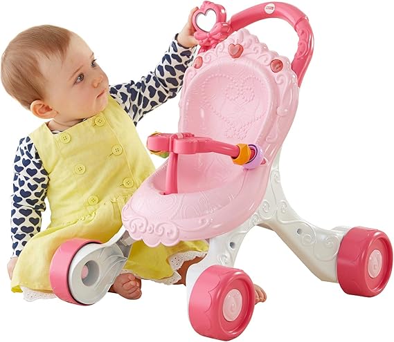 fisher price stroll along walker gift set