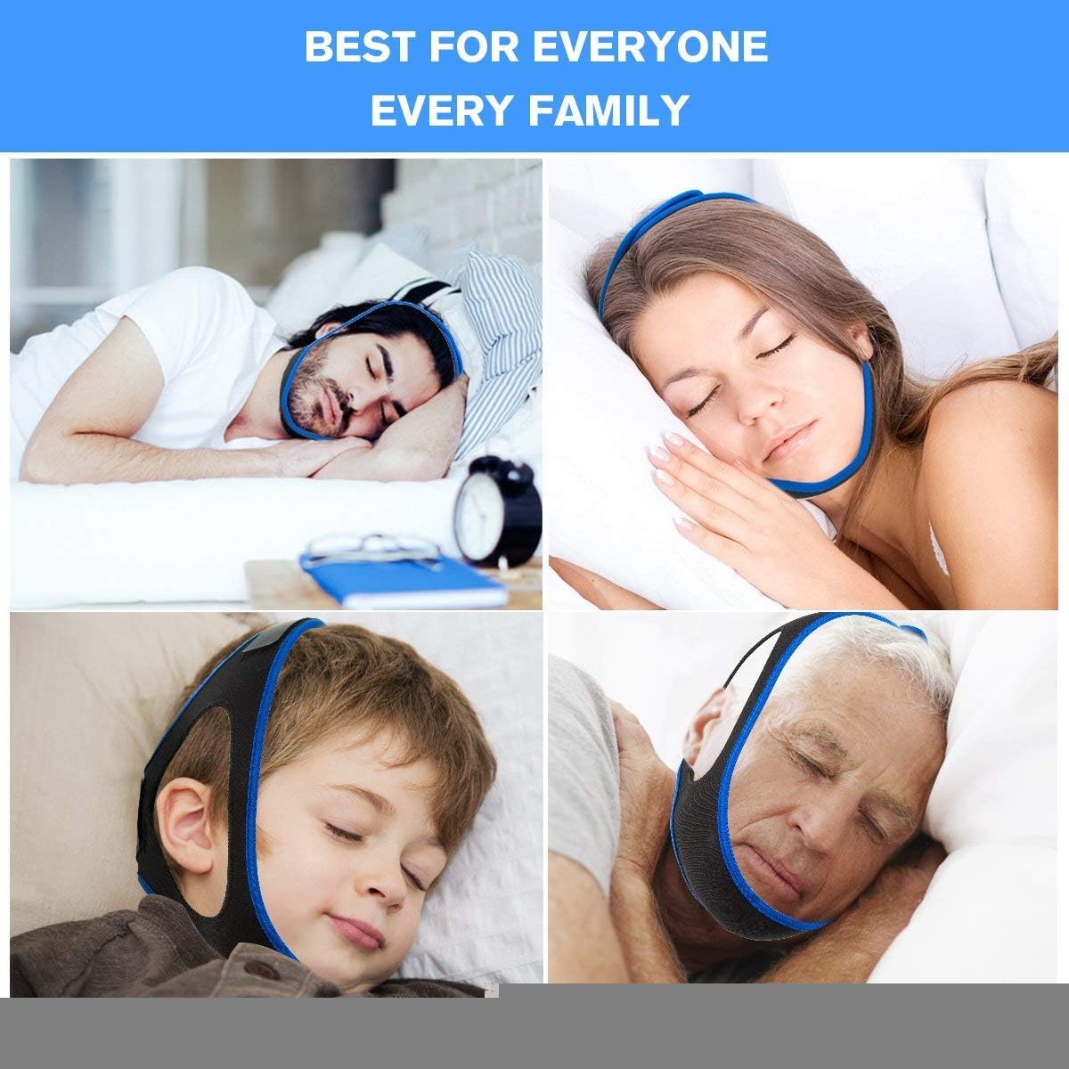Strap to Stop Snoring, Anti-snoring Unisex Jaw Belt, Get Restful Sleep and Wake Up Energized. Adjustable Chin Strap.: Kitchen & Dining