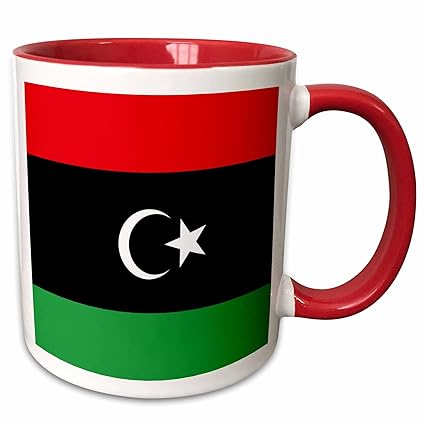 Red Black And Green Flag With White Moon And Star