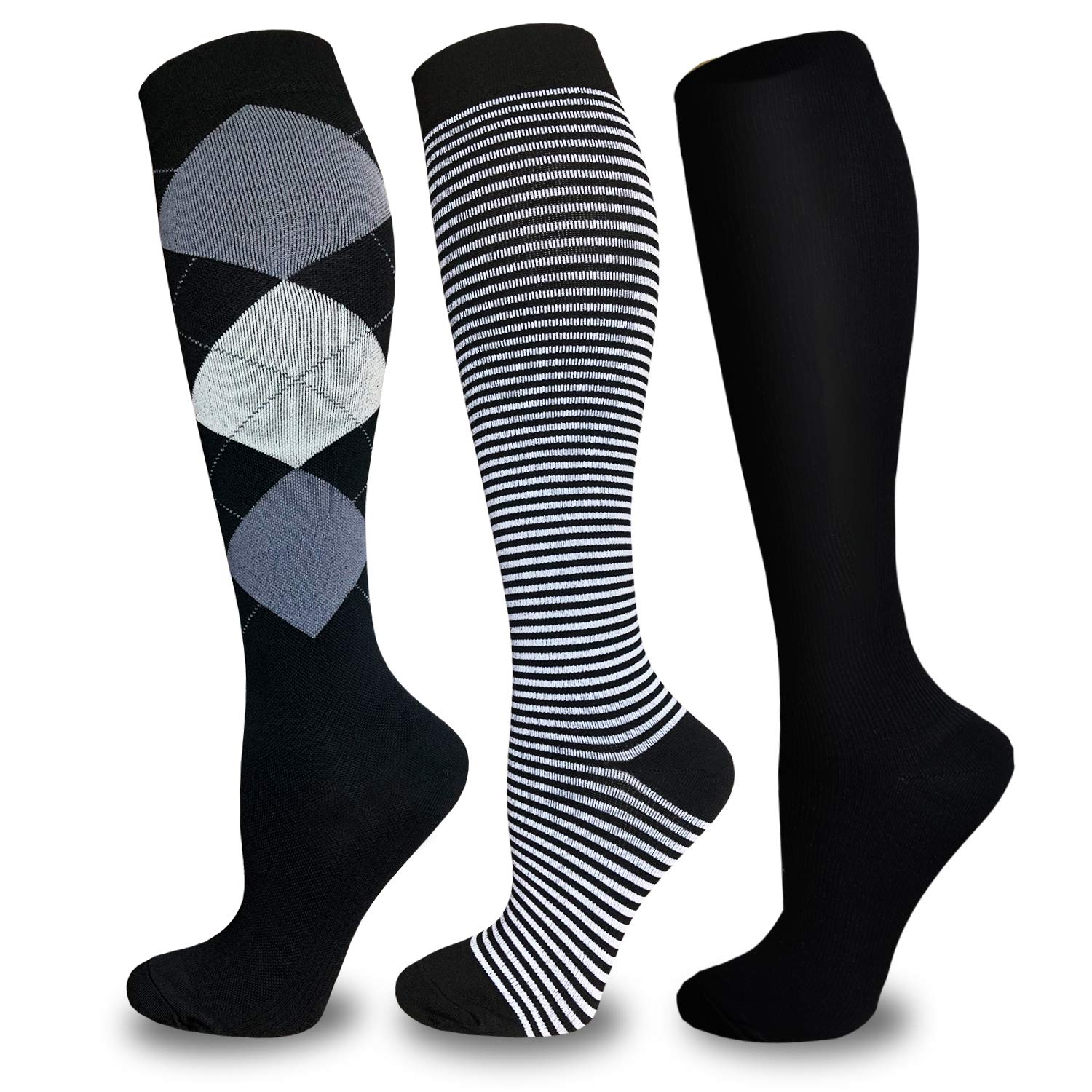 Compression Socks for Women & Men 20-30mmHg- Best for Running,Travel,Cycling,Medical,Nurse,Circulation