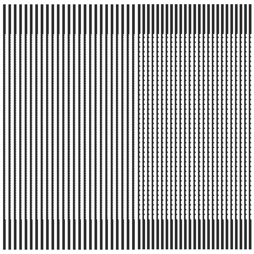 Tskcvy 50 Pack Plain End Scroll Saw Blades, 5 Inch, 10TPI & 28TPI, Black Steel, Wood, Plastic, Metal