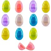 Set of 12 Easter Eggs &ndash; Translucent Fillable Eggs Easter Hunts 3.05 Inches