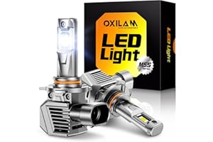 OXILAM 9012 LED Bulbs, 900% Brighter 6500K Cool White Hir-2 Driving Bulbs, Anti-Flicker, 20-Years Lifespan, IP68, Plug-N-Play Design, Fog Lights Compatible with Cars Trucks SUVs, Pack of 2
