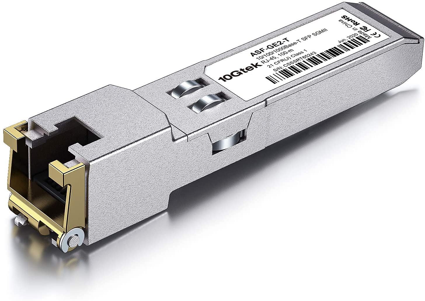 10Gtek for Mikrotik S-RJ01 1G SFP RJ45 Transceiver, 10/100/1000Base-T Copper Mini-Gbic Module