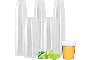 MATANA 250 Clear Plastic Shot Glasses 2oz - Mini Shot Cups for Wine Tasting, Jello Shot, Party Drink, Condiments & Sauce, Reu