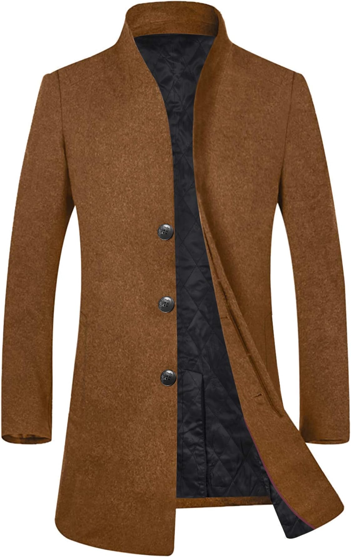 Mens Wool Coats Winter Jacket Warm Casual Overcoat Long Business Outwear Trench Coat 1681