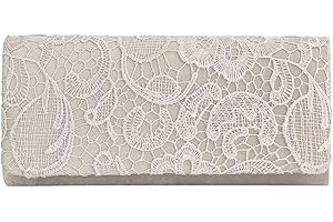 U-Story Women's Elegant Floral Lace Evening Party Clutch Bags Bridal Wedding Purse Handbag