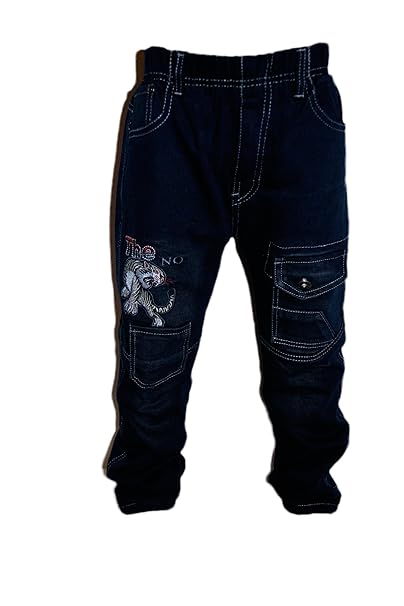 Thermojeans Jungen Thermohose Schneehose gefütterte Jeans warme Hose mit Fleece
