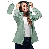 33,000ft Women's Rain Jacket Waterproof Lightweight Packable Raincoat with Hood for Golf Hiking Travel Windbreaker