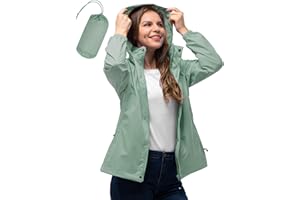 33,000ft Women's Rain Jacket Waterproof Lightweight Packable Raincoat with Hood for Golf Hiking Travel Windbreaker