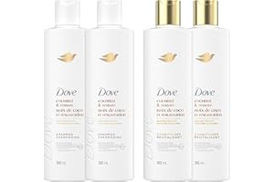 Dove Coconut Restore Shampoo & Conditioner for Damaged Hair, with Liquid Bio-Protein Care, 355 ML (2 Shampoo + 2 Conditioner)