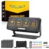 BUMBEE Wireless 4-Gang Switch Panel - Wireless Control 164FT Range Toggle Momentary Strobe Flash Modes, Dual Power Batteries USB, Circuit Control Relay System Box for Truck RV Offroad Marine
