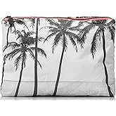 ALOHA Collection Mid Pouch, Lightweight, Packable, & Splash-Proof Pouch for Travel, Makeup, Toiletries, Organization, Gym, Pool & Beach. Easy to Clean Material. (11" x 8.5")