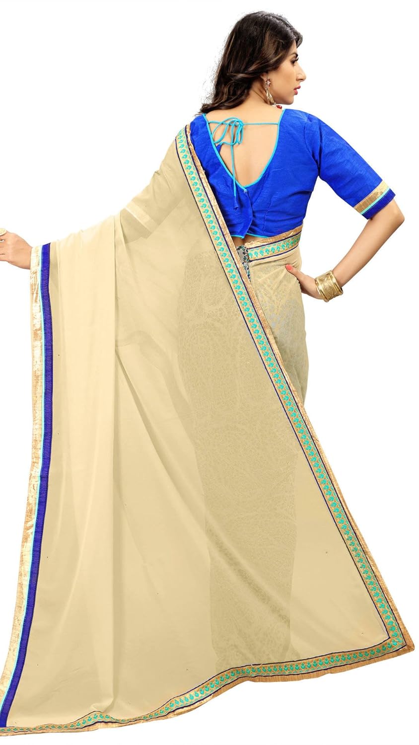 ruchika fashion women's multi colour printed saree with blouse piece material