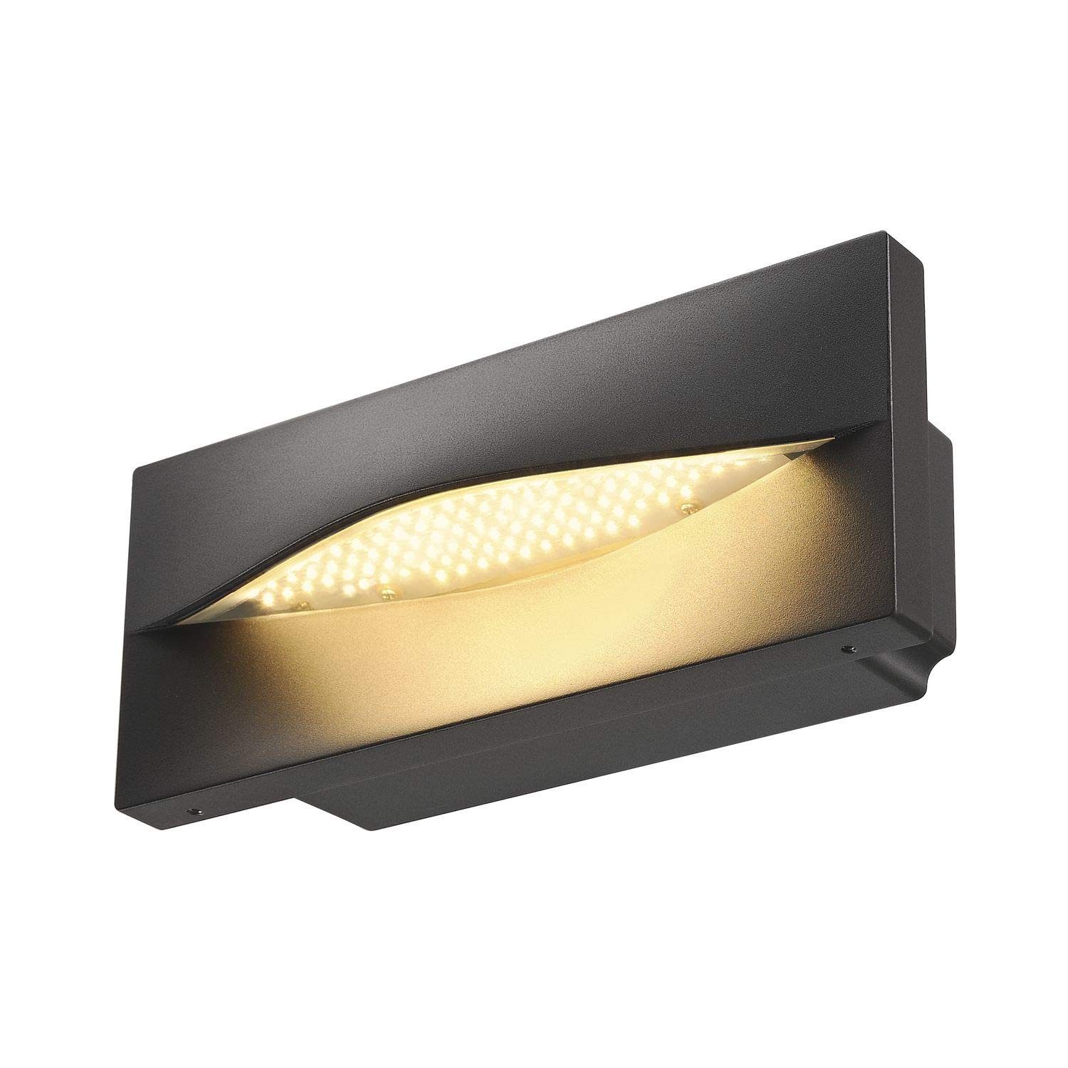SLV ADI recessed Wall Light/Lighting for Walls, Paths, entrances, LED spot Outside, recessed Light Outdoor, Garden lamp / IP55 3000K 18W 870lm Anthracite