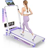 Walking Pad Treadmill with 15% Incline/Adjustable Height, Upgraded 3.5HP Walking Pad with Handle Bar, 4 in 1 Foldable Under Desk Treadmill, Electric Portable Treadmills for Home 350LBS, LED Display