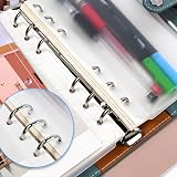 Vicloon A5 Zipper Binder Pockets 10Pcs Transparent PVC with Label Stickers view 4