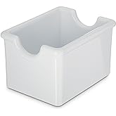 Carlisle FoodService Products Sugar Caddy for Kitchens, Plastic, Holds 20 Packets, White