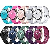 DaQin 10 Pack Bands Compatible with Samsung Galaxy Watch 7/6/5/4 40mm 44mm/Watch 6 Classic 43mm 47mm/Watch 5 Pro 45mm/Watch 4 Classic/Active 2 Band, 20mm Soft Silicone Sport Strap Wristbands Women Men