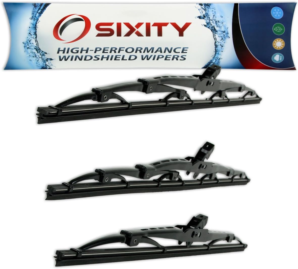 Sixity Auto for Mazda Front Rear Windshield Wiper Blades