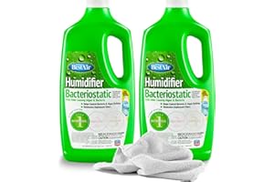 Daley Mint Towel + 2 Best Air Humidifier Water Treatment, 32oz | Powerful Bacteriostatic Formula to Eliminate Odor & Buildup | Increases Life of Home Humidifier and Wick
