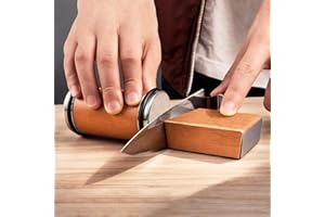 Rolling Knife Sharpener - 400/1000 Grit Knife Sharpening Tool for Kitchen, Outdoor & Utility Knives, Ideal Present